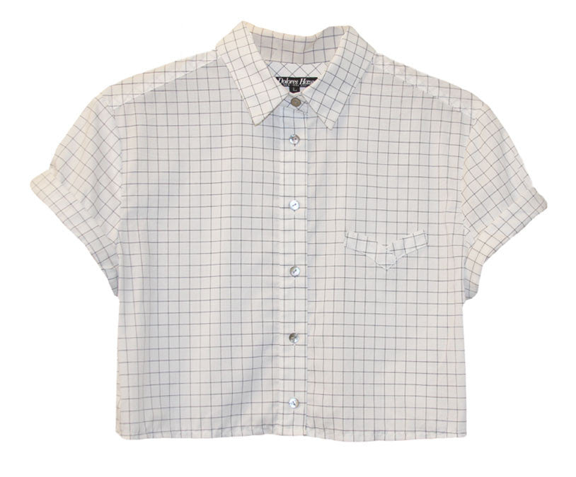 Boyfriend Button-Down Crop Top