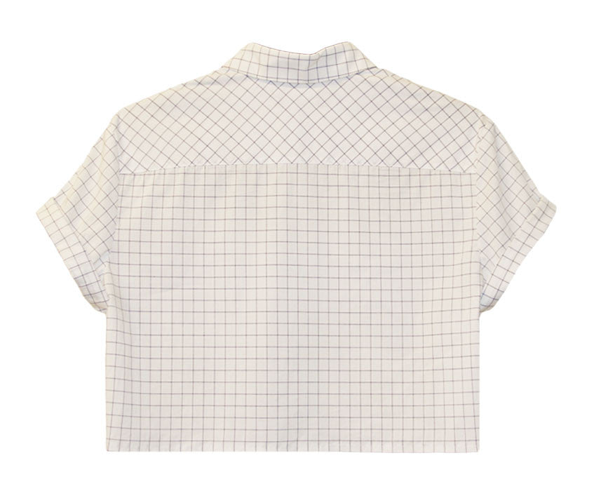 Boyfriend Button-Down Crop Top